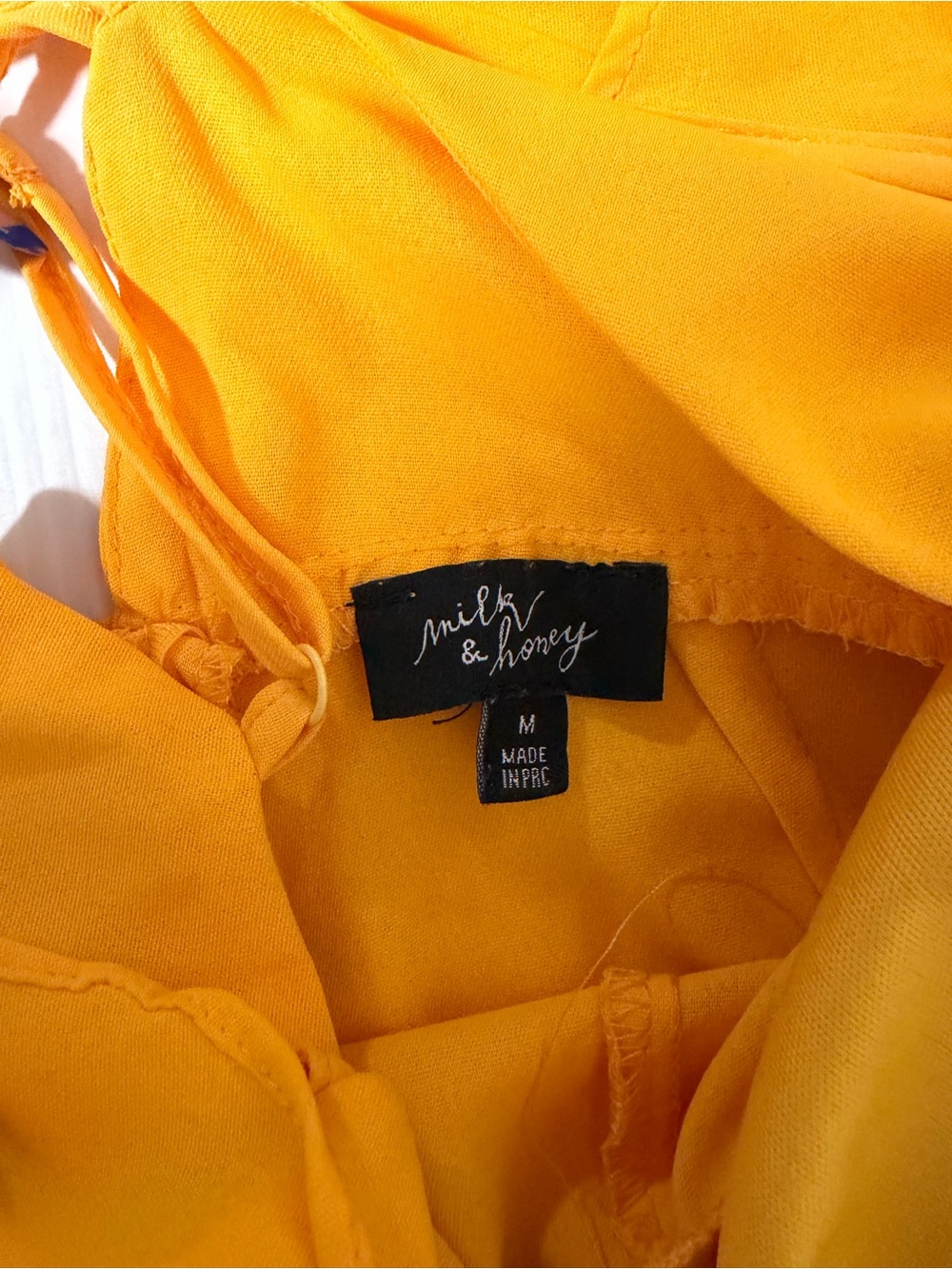 One-Shoulder Yellow Ruffle Summer Dress - Picture 3 of 3